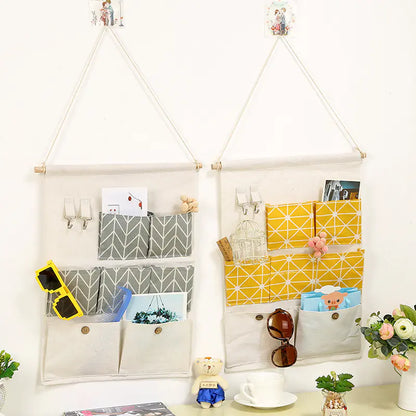 Storage Rack with Hanging Pockets for Home Use