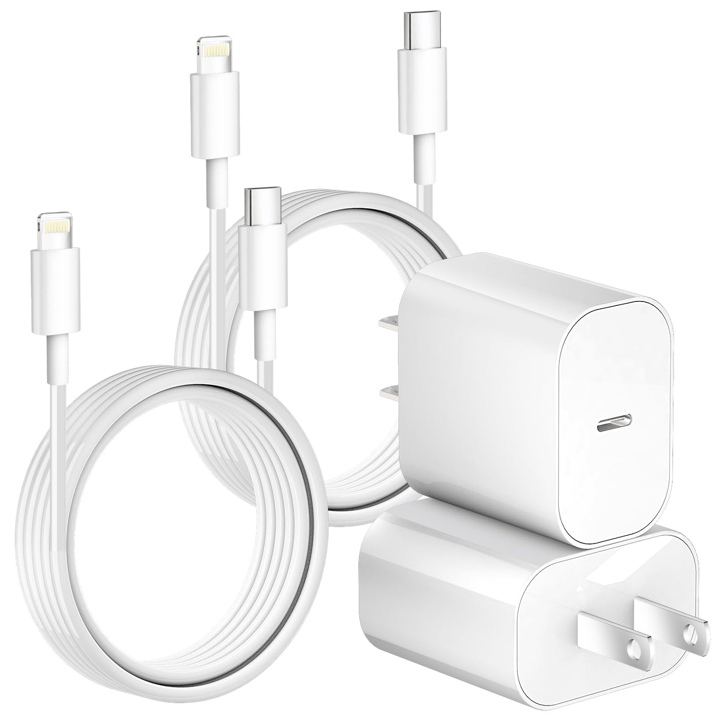 Fast Charger for iPhoneiPhone Charger Fast Charging Block2Pack Quick Apple iPhone ChargeriPhone Wall Charger Power Adapter10FT Long USB C Lightning Cable for iPhone 14/14 Pro/13/12/11/XR/SE/XiPad