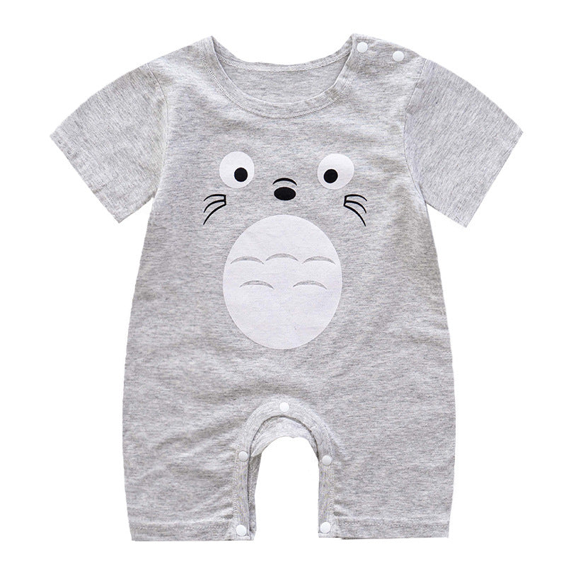 Cute Cartoon Printed Short Sleeve Baby Bodysuits
