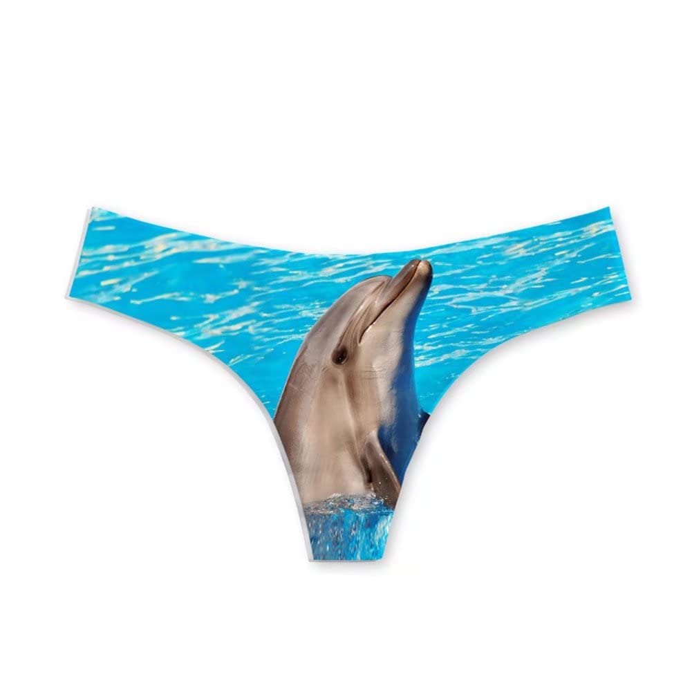 Dellukee Women Sexy Thong Underwear High Cut Breathable Stretch Comfortable Underwear Brief