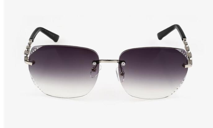 Trendy Fashionable Rimless Sunglasses with Diamonds