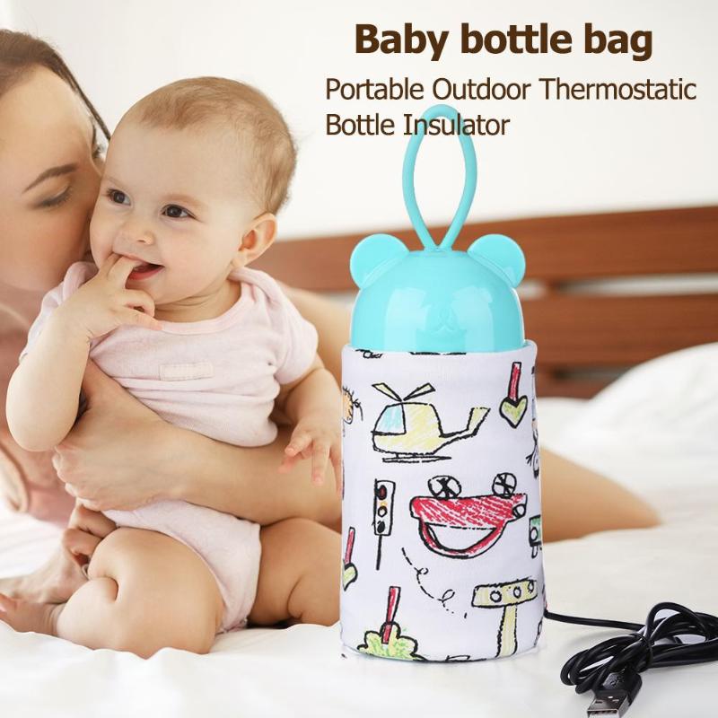 Portable USB Milk Warmer Bag for Baby Bottles