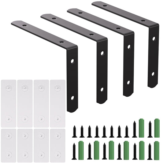 4 Pcs Furniture Anchors Furniture Anchors for Baby Proofing No Drilling Furniture Wall Anchor Stainless Steel Anti Tip Furniture Anchors for Cabinet Dresser Bookshelf for Baby Large-6*4.3*1.2"