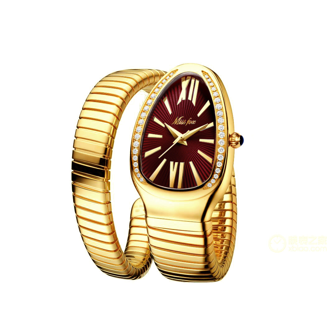 Women's Stainless Steel Serpentine Watch with Diamonds