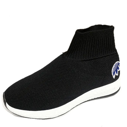 High-Top Knitted Stretch Fabric Sock Shoes