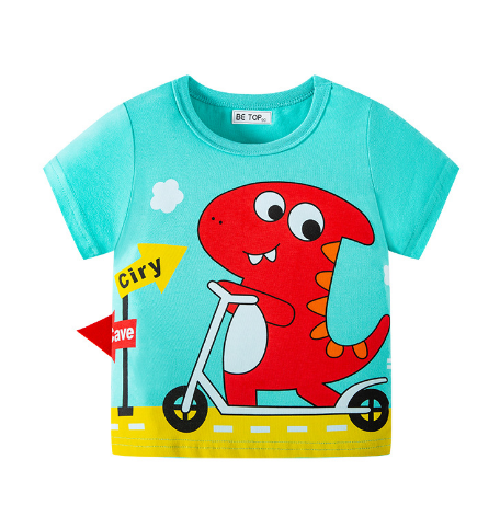 Cotton T-Shirt for Baby Boys in Foreign Style
