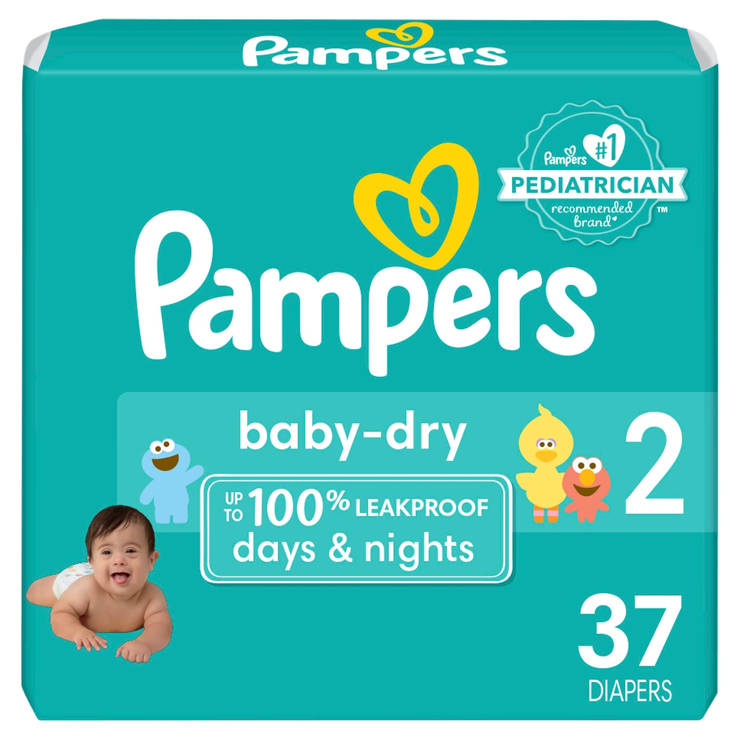 Pampers Baby Dry Diapers - Size 2 37 Count Absorbent Disposable Diapers
