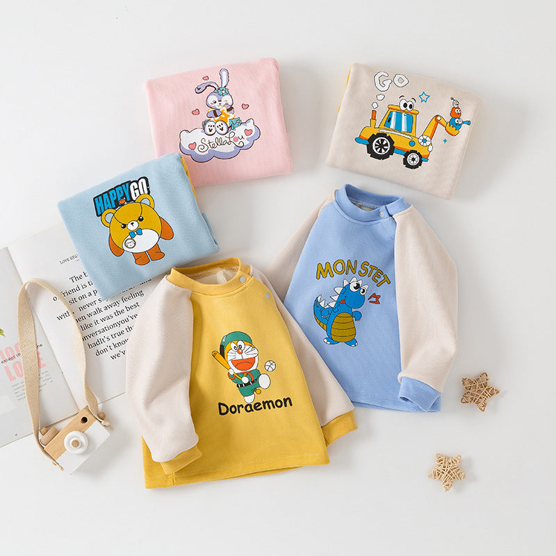 Baby Autumn Winter Warm Fleece Long Sleeve T-Shirt