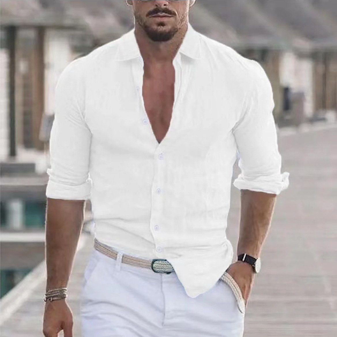 Linen Button-Down Shirt