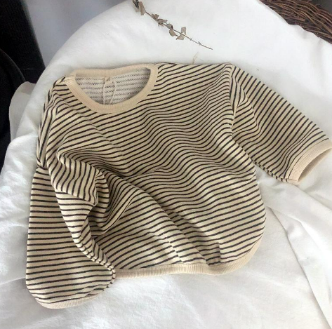 Striped Round Neck T-Shirts for Boys and Girls