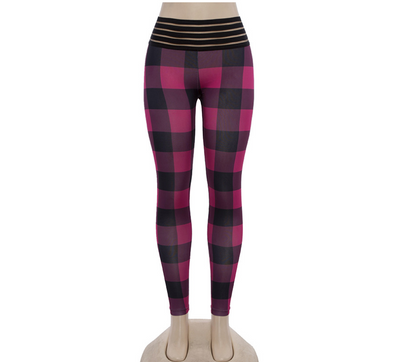 Leggings, Yoga Pants, Plaid Leggings