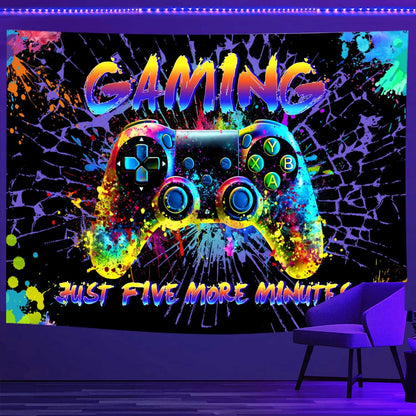 Lacoiime Boys Cool Gaming Graffiti Tapestry Wall Hangings UV Colorful Gamers Neon Tapestry Fun Teen Bedroom Room Dorm College Retro 80s Video Game Tapestries 60 X 40 IN