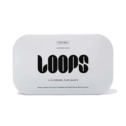 LOOPS DREAM SLEEP - Nighttime Slugging Hydrogel Facial Mask w/Natural Oils Vitamins Antioxidants & Fatty Acids - Restored Skin Toned Plump Hydrated - Ideal Stocking Stuffers for Women - 5 pc