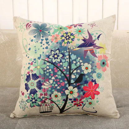 Linen Printed Pillows for Car and Couch Decoration
