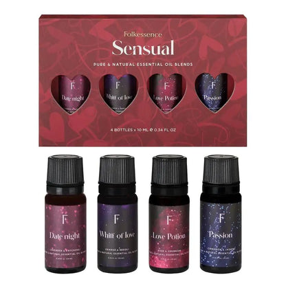 Folkulture Essential Oils for Diffuser for Home Set of 4 Pure Essential Oils Set Diffuser Oils Scented Summer Essential Oils for Candle Making - Lavender Oil Jasmine Essential Oil | Valentine Gift