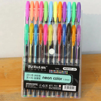 Glitter Pen, Pastel Pen, Metal Pen Set - Colorful Markers