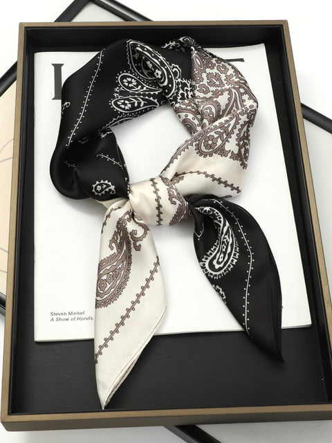 Luxury Silk Satin Scarves for Women - 70x70 cm Square
