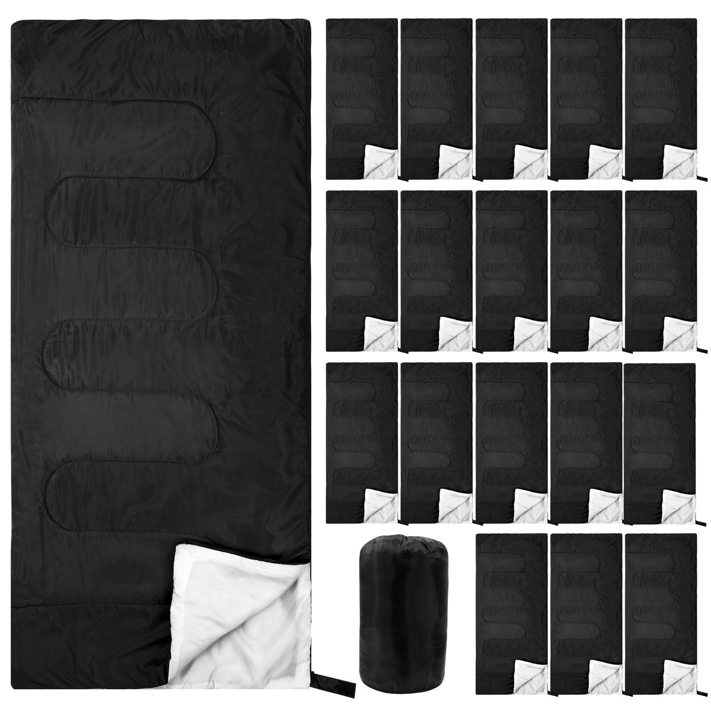 Peryiter 20 Pack Sleeping Bags for Adults Homeless People Cold Weather Bulk Sleeping Bag Compression Bag Lightweight Compact Backpacking Sleeping Bag for Camping Hiking Travel Outdoor