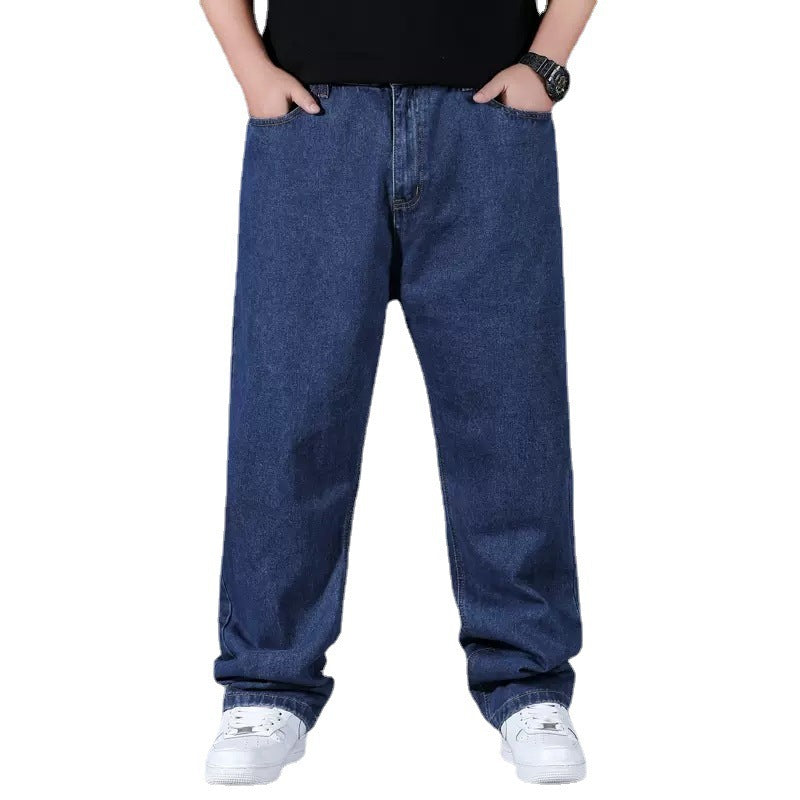 Trendy Plus Size Loose Straight Men's Jeans