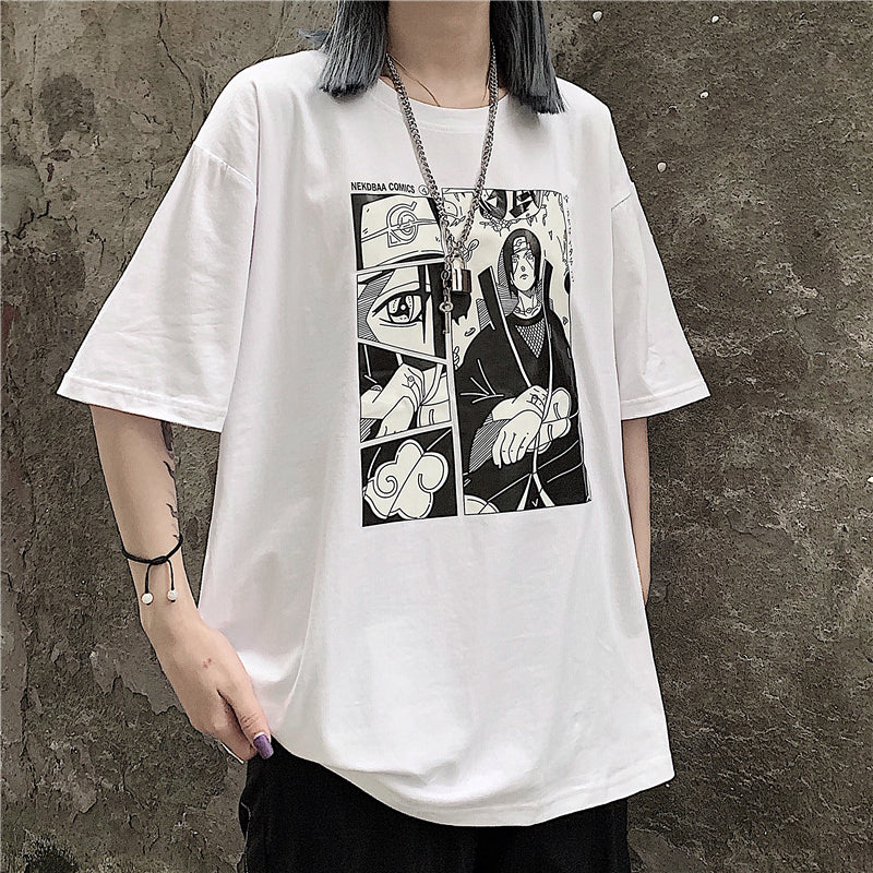Summer Couple Graphic T-Shirts for Students (Plus Size)