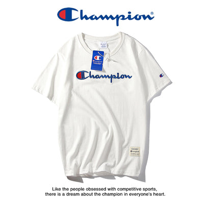 Japanese Style Champion 3D Embroidered Couple T-Shirts