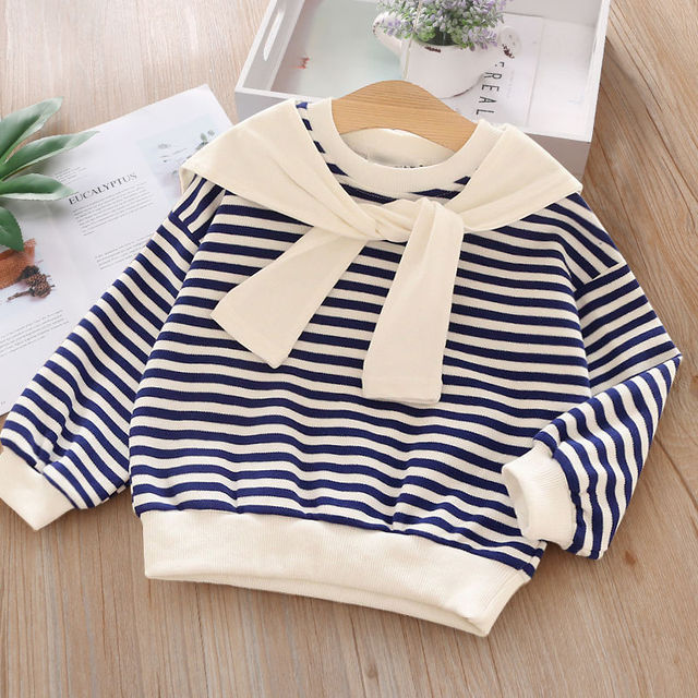 Boys' Striped Long Sleeve Hoodies for Spring Autumn