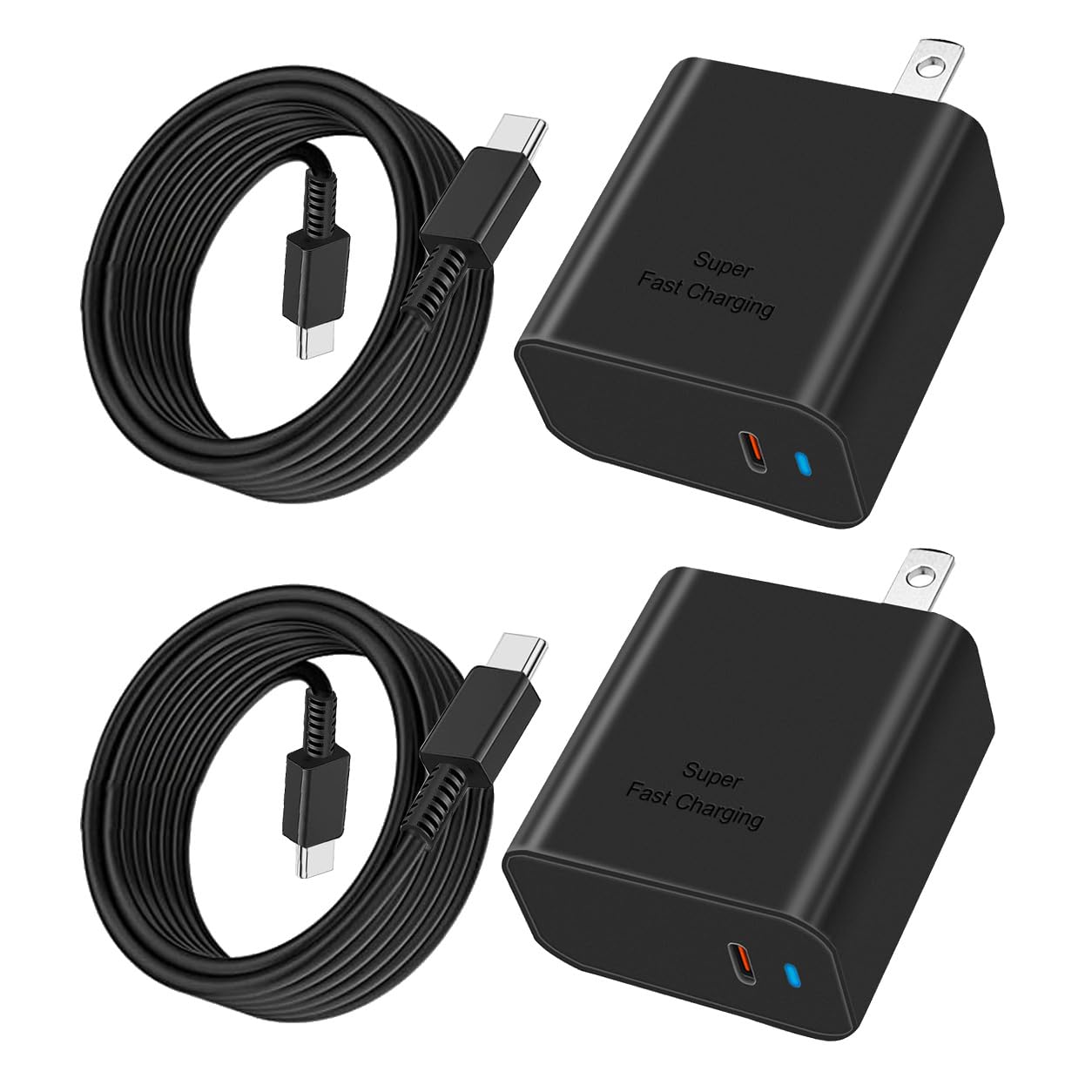 45W Samsung Super Fast Charger USB C Replacement - Android Super Fast Charger Type C for Samsung Galaxy S24 Ultra/S24/S24+/S23/S23+/S22/S22 Ultra/S22+/S21/ S23 Ultra Charger Fast Charging 2Pack