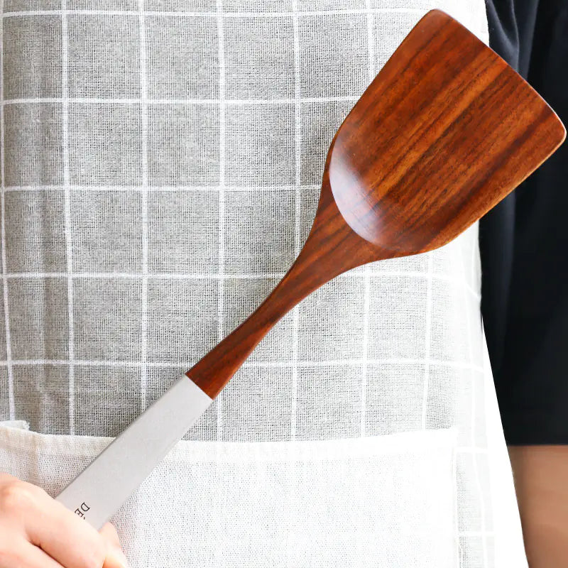 Colorful Wooden Kitchenware Spoons and Shovel Set