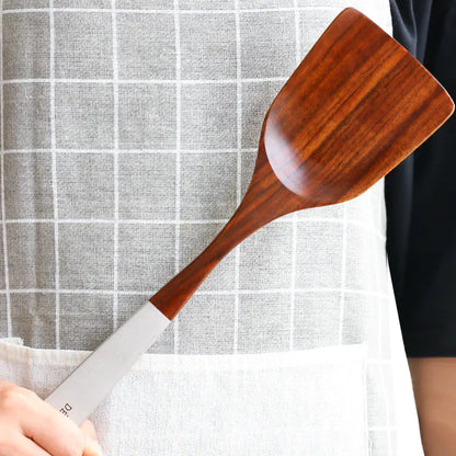 Colorful Wooden Kitchenware Spoons and Shovel Set