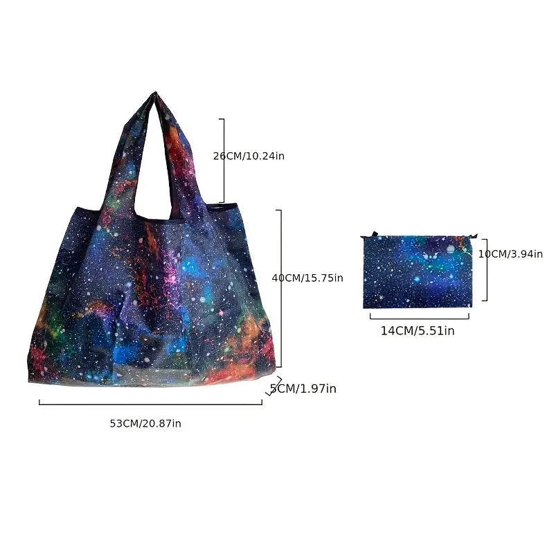 Reusable Cartoon Grocery Tote Bags - Large Capacity (1pc)