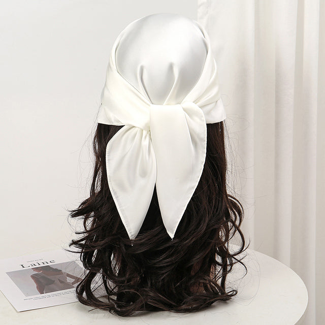Luxury Silk Satin Scarves for Women - 70x70 cm Square