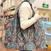 Reusable Cartoon Grocery Tote Bags - Large Capacity (1pc)