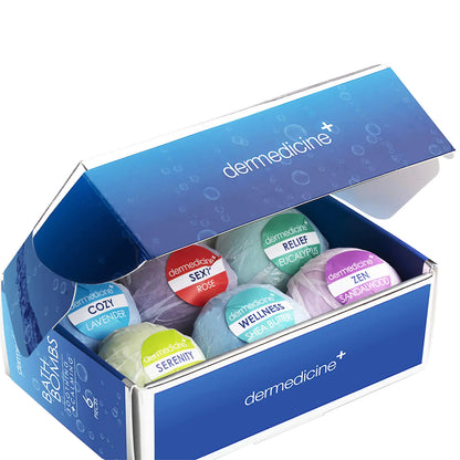 Bath Bombs for Women Relaxing Bath Bomb Gift Set All Natural Bathbombs for Woman with Essential Oil Scented Large Bulk 6 Pack Individually Wrapped Fizzy All Natural Bath Bombs