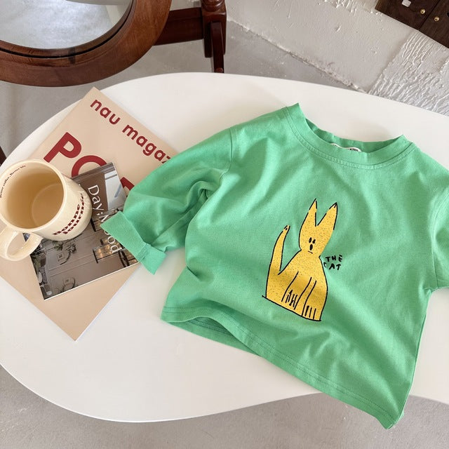 Spring Long Sleeve Cartoon T-Shirts for Kids
