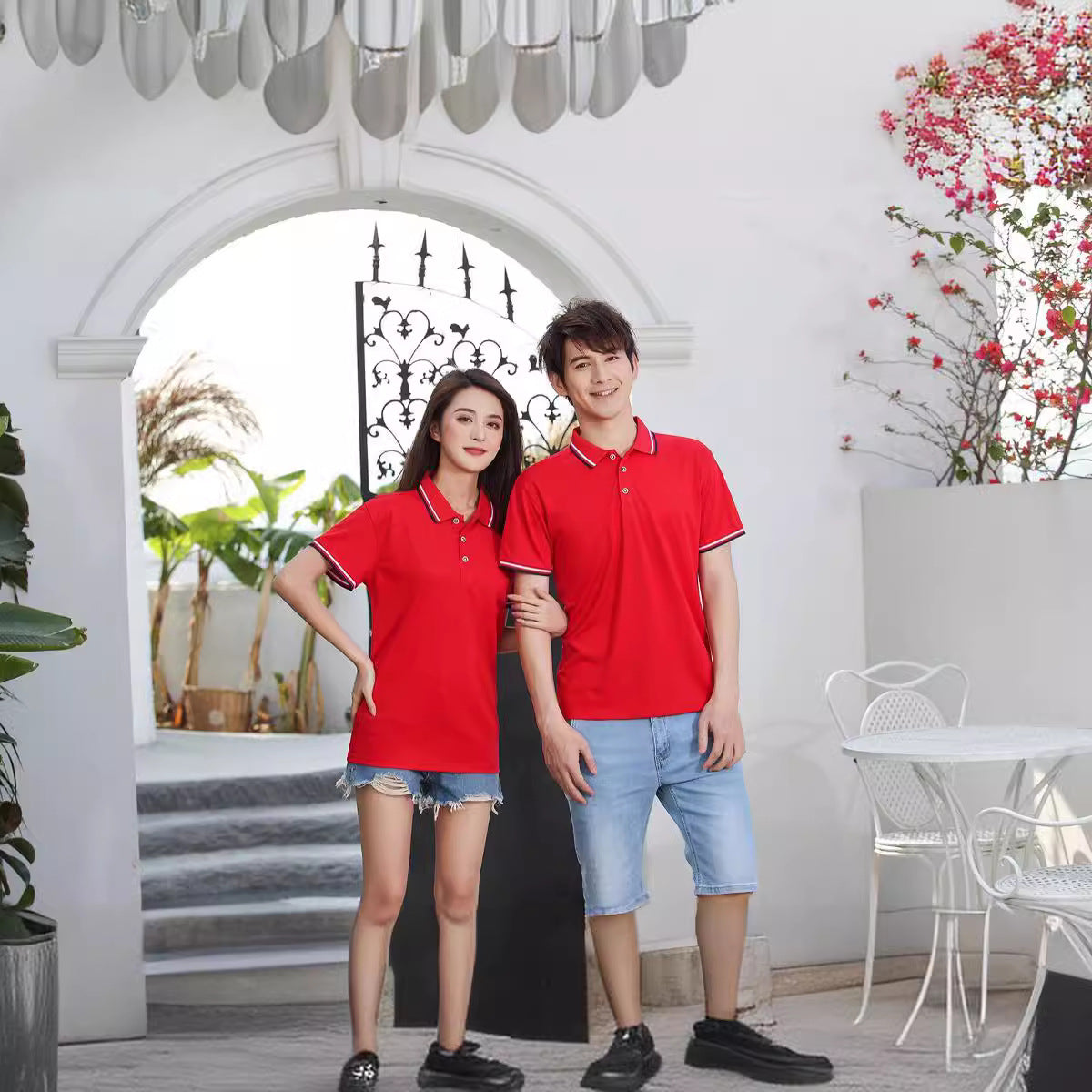 Customizable High-End Family Matching Polo T-Shirts