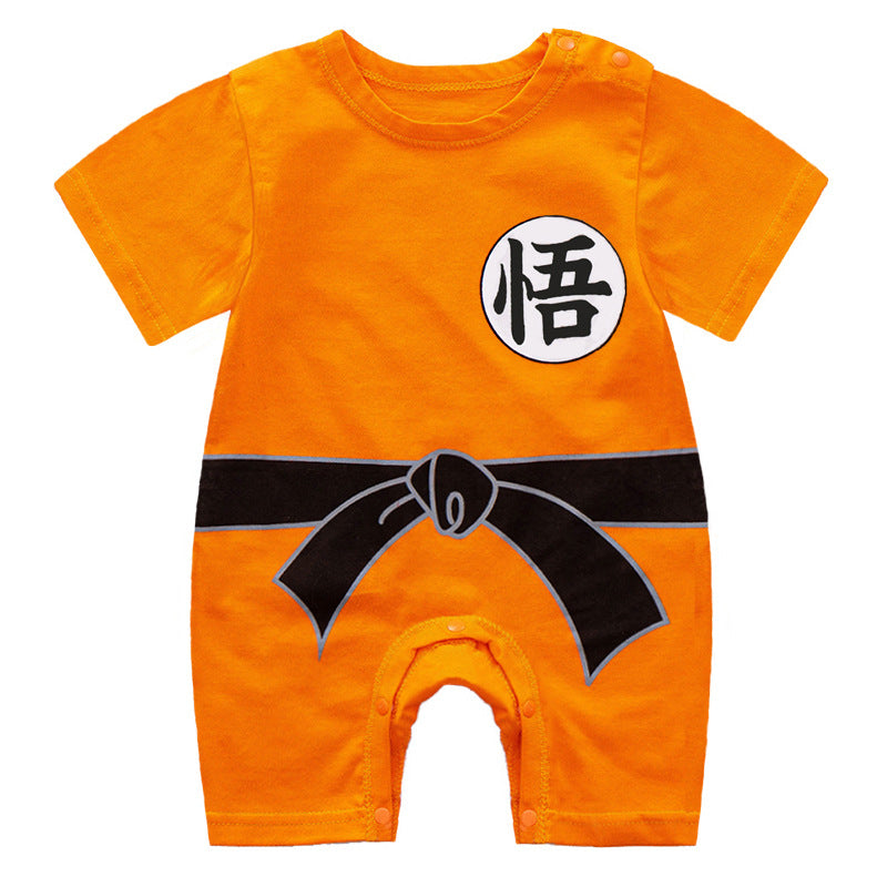 Cute Cartoon Printed Short Sleeve Baby Bodysuits