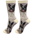 E&S Pets Pet Lover Socks - Dog Socks - Cat Socks - Fun Pet Lover Gifts - Cute Crew Socks - Unisex Novelty Socks - One Size Fits Most (Australian Cattle Dog)