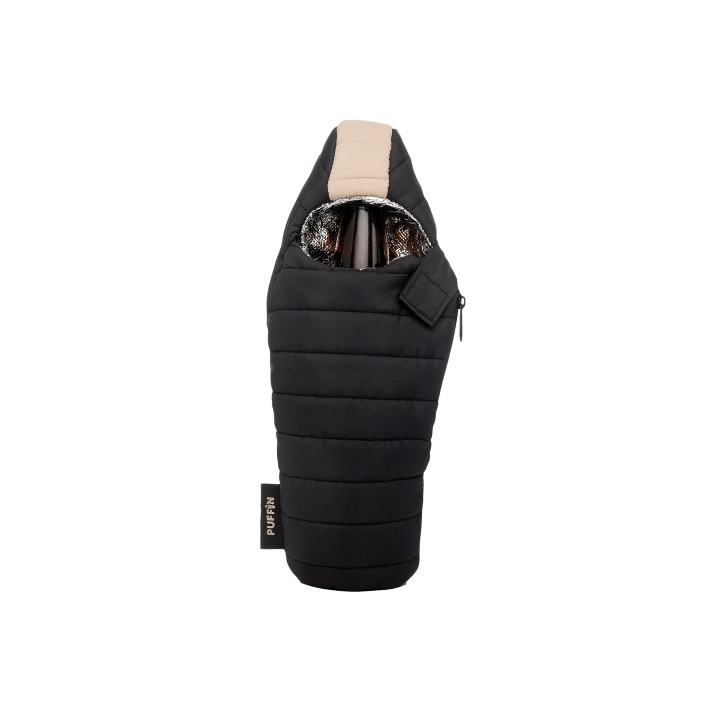 Puffin - The OG Beverage Sleeping Bag - Insulated Beer Cooler Black & Tan