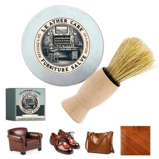 agoname Furniture Salve for Leather Wood Protective Leather Salve Leather Furniture Salve and Brush Leather Salve Furniture Salve Leather Repair Kit for Leather Sofa Car Seats Wood Polish