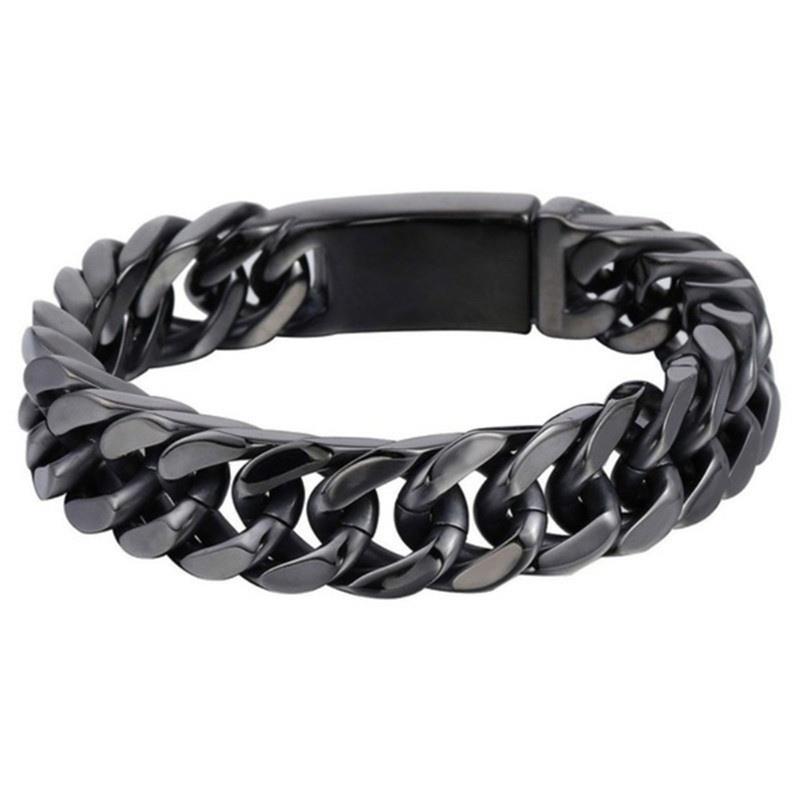 Fashionable Gold-Plated 10mm Men's Bracelet with Dual Clasp