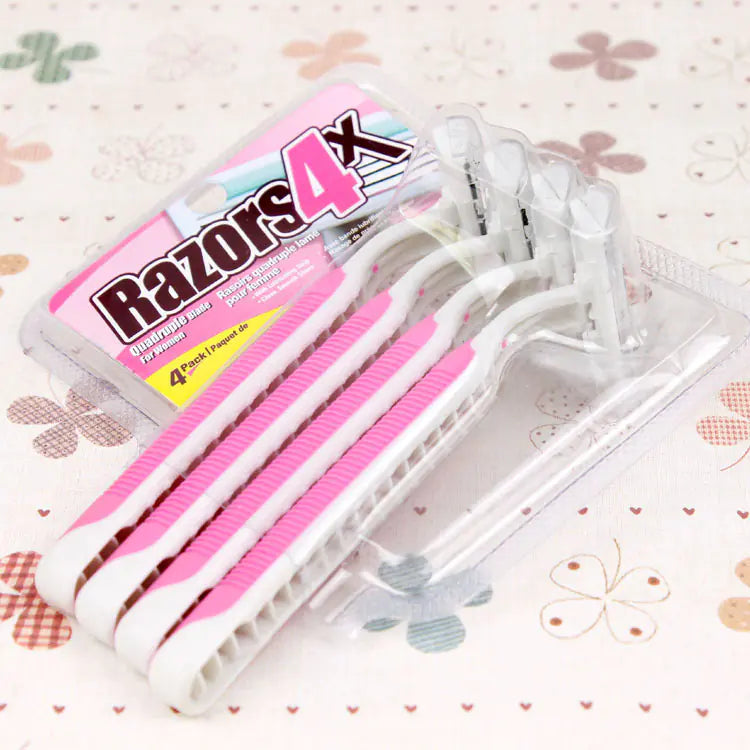 Classic Women's Disposable Hair Removal Razors (4 Pack)