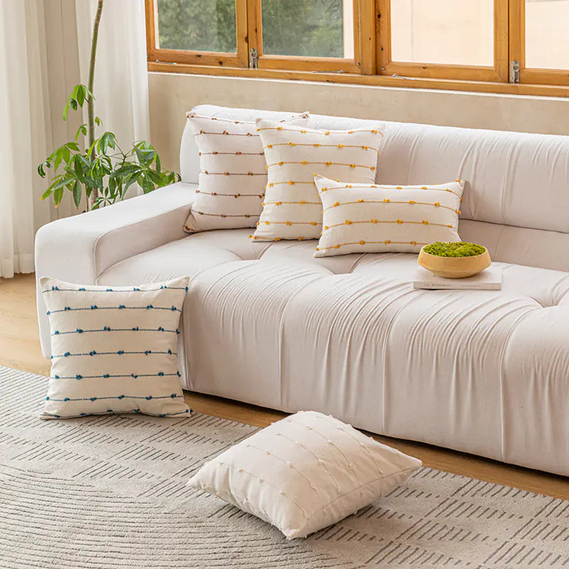 Simple Cotton Pillow Covers for Sofa and Bed