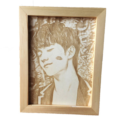 Custom Wooden Photo Engraving for Gifts and Frames