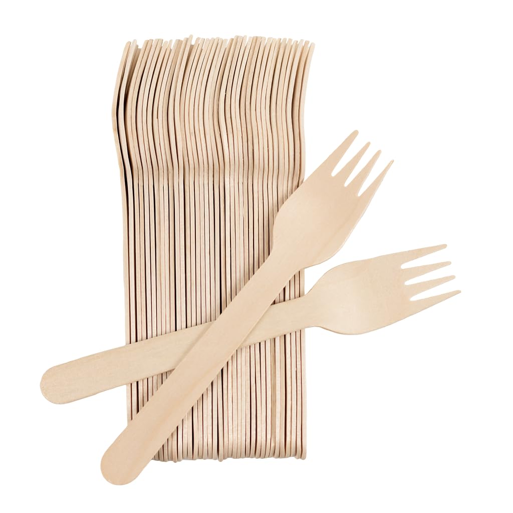 300 Pcs 6 Inch Wood Forks