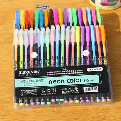 Glitter Pen, Pastel Pen, Metal Pen Set - Colorful Markers