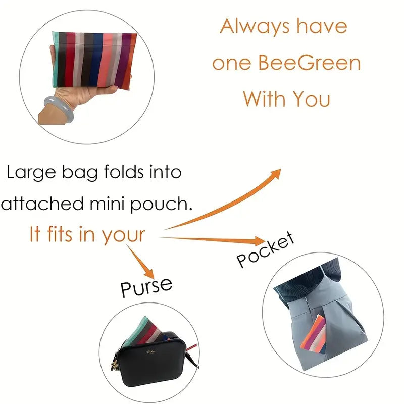 Reusable Cartoon Grocery Tote Bags - Large Capacity (1pc)