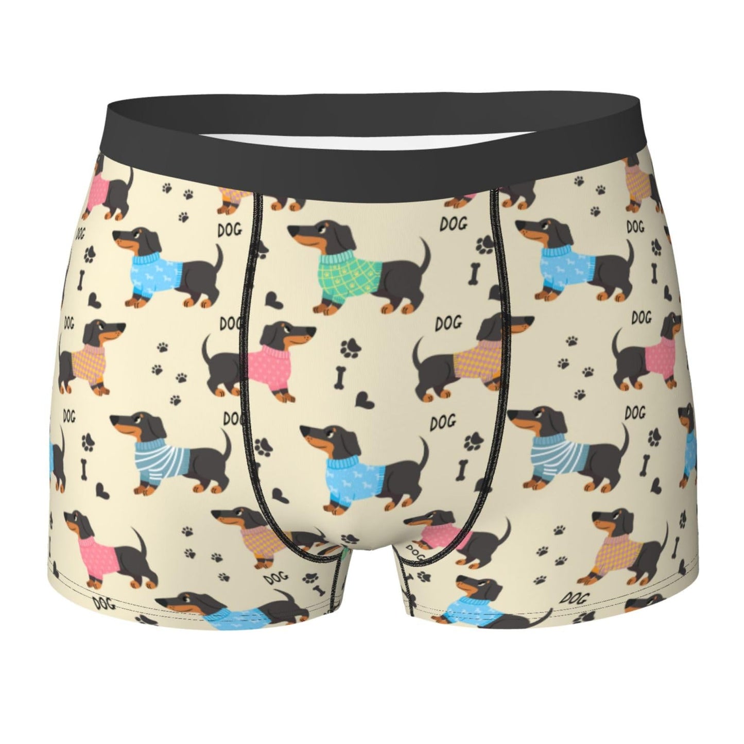 togiflf Mens Dachshund Underwear Boxer Briefs Breathable Underwear Sports Trunks Medium