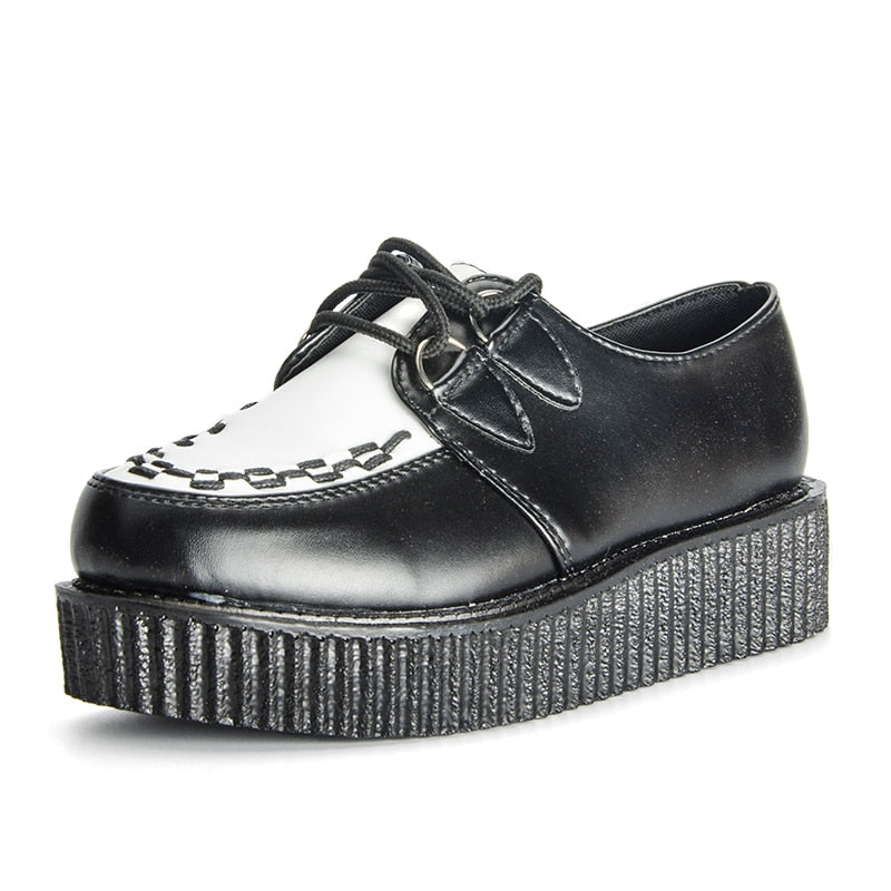 Leather Shoes, Platform Shoes, Flat Shoes, Star Design