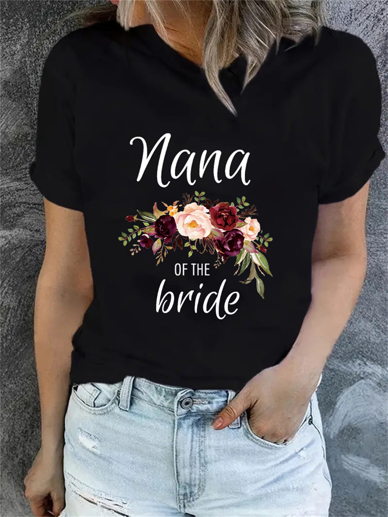 Plain Print Matching Family Short Sleeve T-Shirts