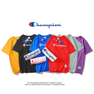 Japanese Style Champion 3D Embroidered Couple T-Shirts